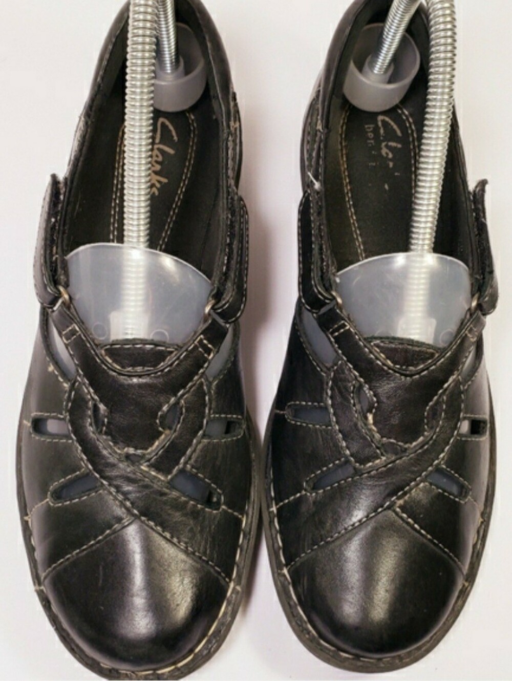 Clarks Leather Slipon Mary Jane Loafer Walking Shoes - Picture 3 of 8
